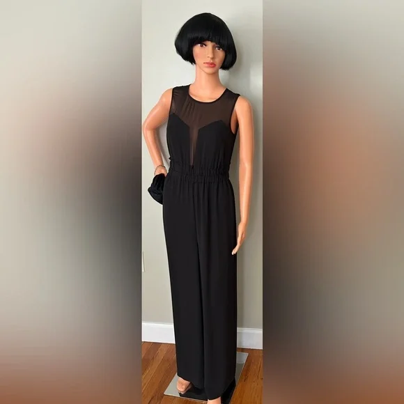 JUMPSUIT BCBG MAXAZRIA
BLACK KIARA SILK
SLEEVE - Picture 3 of 9